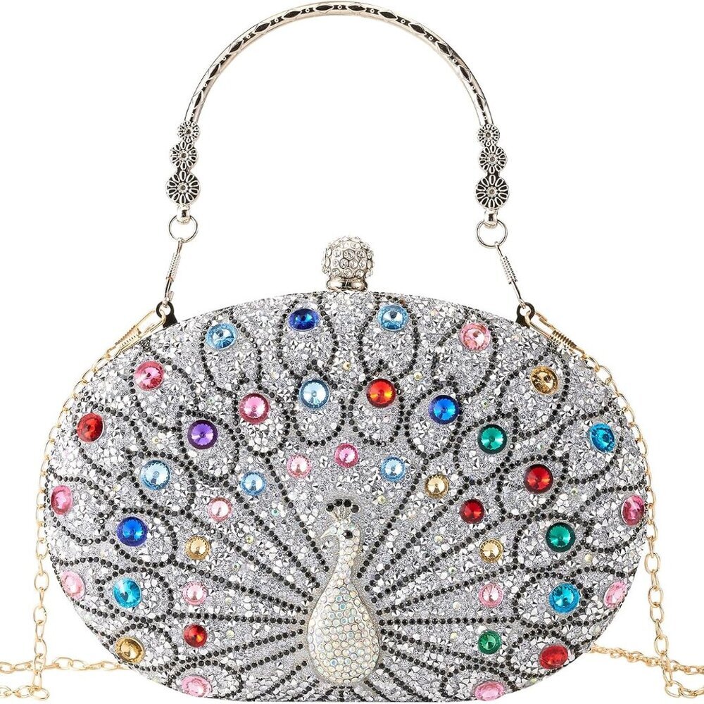Rhinestone Evening Clutch Purses for Women Evening Weddings,Party Purses Crystal
